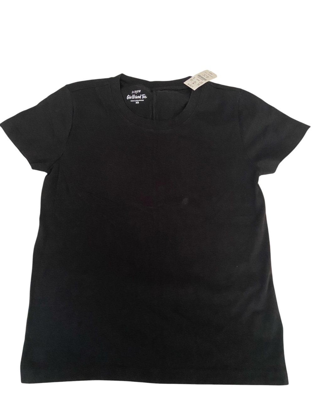 NWT J CREW BLACK GIRLFRIEND TEE SIZE XS